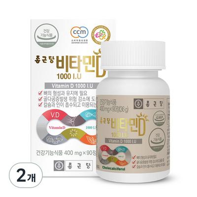Chong Kun Dang Vitamine D 1000I.E, 90 tabletten, 2 stuks