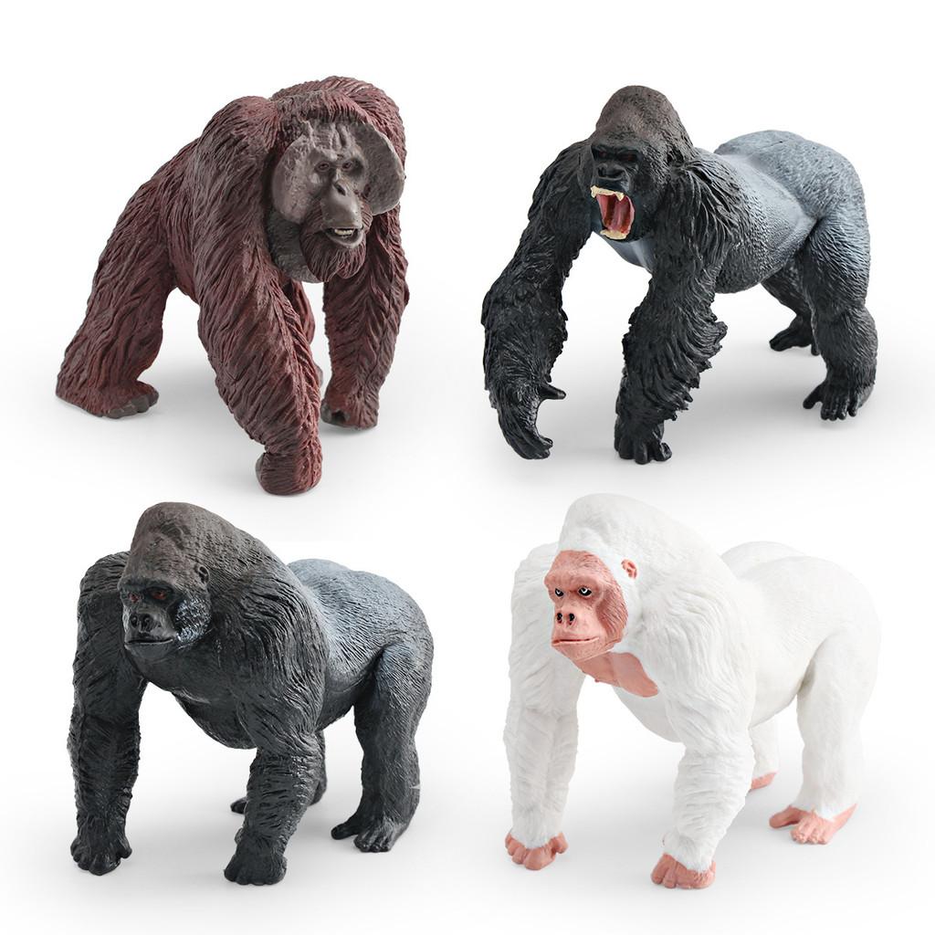 Kids Safari Animal Figurine Pvc Simulated Silverback Gorilla For Learning And Collection