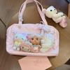 New Fashionable Polka Dot Sweet and Cute Ita Bag Large Capacity Women's Handheld Tote Bag Versatile Commuting Shoulder Bag