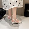 Fashion Women's Fashion Stiletto Baotou Sandals Summer New Pointy Shallow Mouth Anti-slip Wear-resistant High Heels