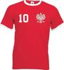 T-Shirt da Uomo Youth Designz Polonia con NOME + NUMERO DESIDERATO Maglia Coppa Europea Polska