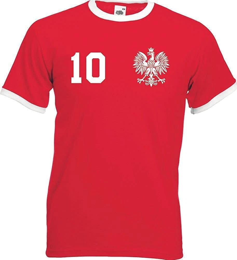 

Youth Designz Men s T-Shirt Poland with DESIRED NAME + NUMBER Jersey European Cup Polska L