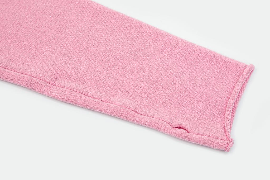 SALAD BAGUNI Compact Off-Shoulder Pullover_Pink