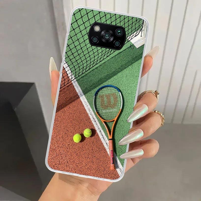 Tennis Sport Phone Case for Xiaomi Poco X5 X6 X7 Pro F7 Ultra M7 Redmi 15 15C 13 13C 12 12C 10 10A 10C 9 9A 9C 9T Shell Poco X7