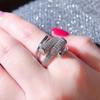 CMM Shiny Zircon European High-End Net Celebrity Fashion Opening Adjustable Ring Niche Design Personality Trend Jewelry