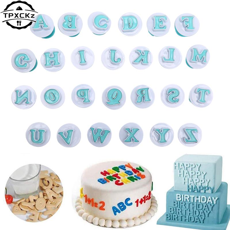 Plastic Cake Mold 26 Letter Number Chocolate Baking Tools Non-stick Silicone Cake Mold Jelly And Candy Mold Mold DIY Baking Tool