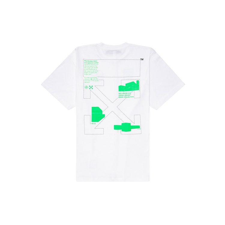 OFF WHITE Ss20 T Shirts Men's Crew Neck Moderate Straight Fit OMAA038R201850060145