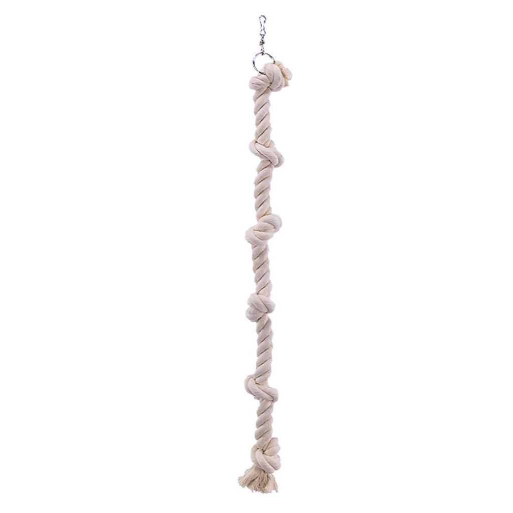 Bird Chew Toys Hanging Parrot Climbing Toy Cotton Rope with Knots Swing Toy Cage Accessories for Small and Medium Bird