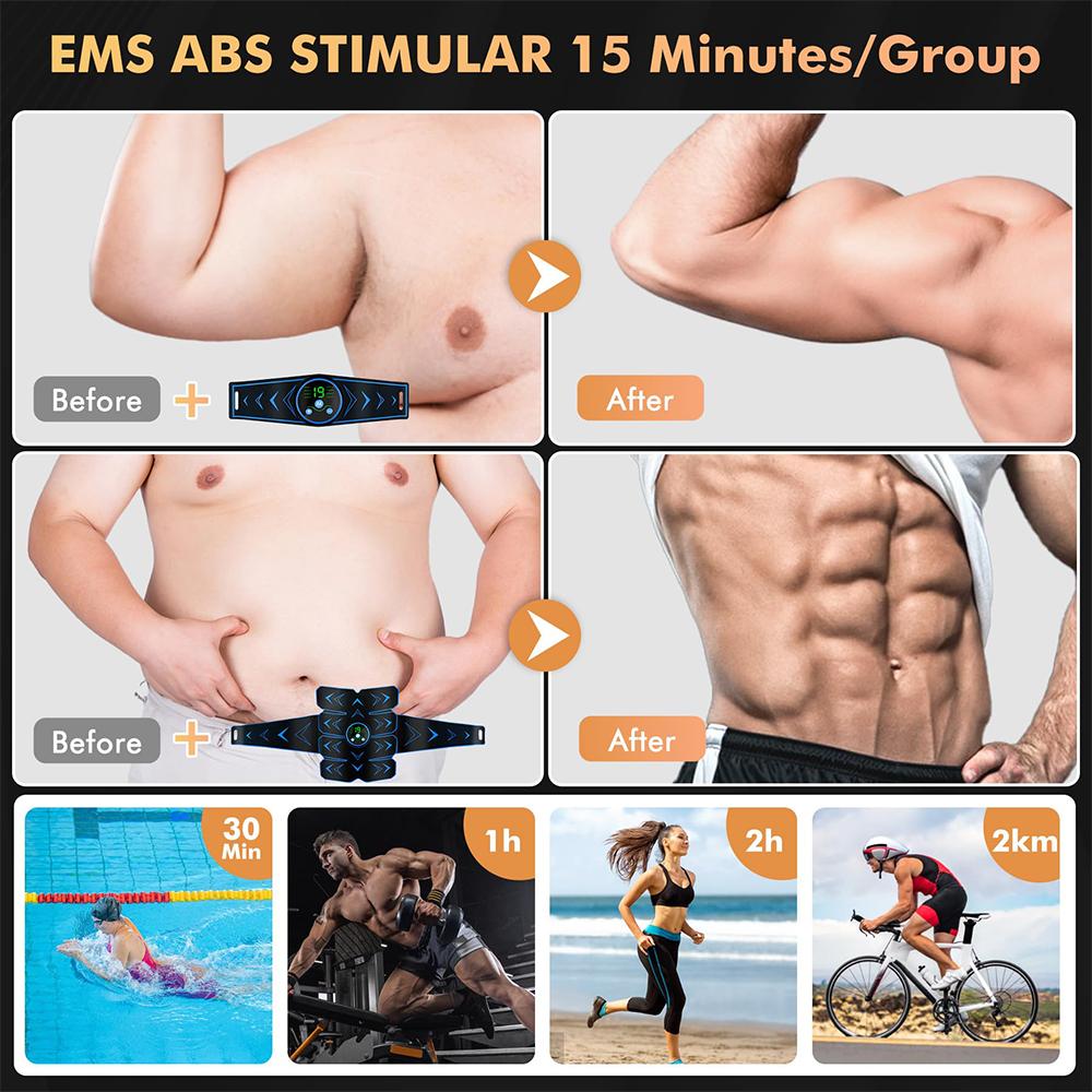 EMS Plasture pentru Mușchii Abdominali Exerciții și Fitness Antrenor Muscular Dispozitiv de Masaj Abdominal pentru Ameliorarea Oboselii