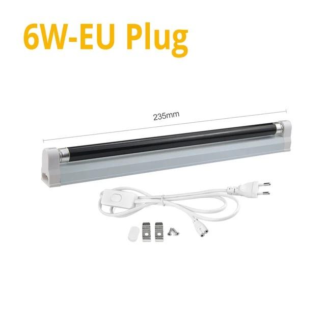 110V 220V Ultraviolet UV Lamp T5 BlackLight Blue 365nm Quartz Light 6W 8W Fluorescent Money Detection Lamp Violet Party DJ Decor