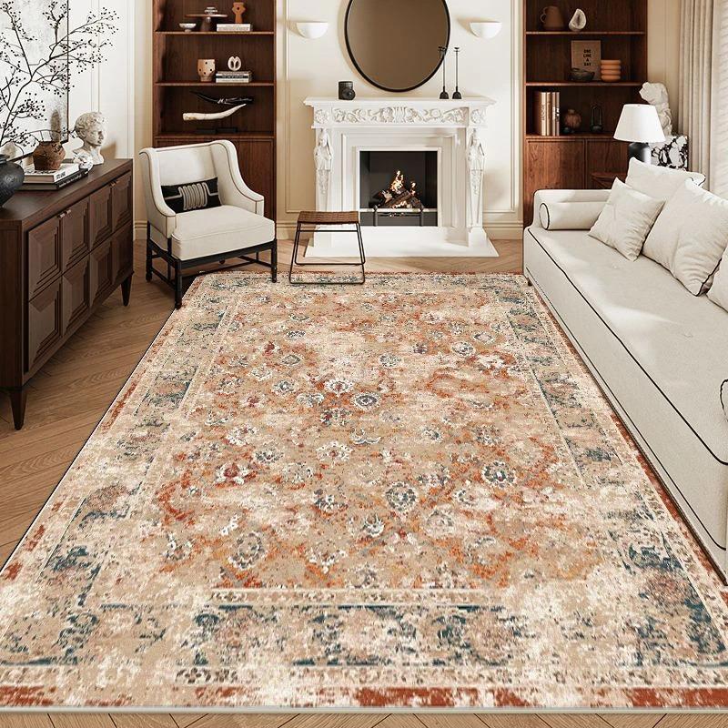 Persischer Vintage-Musterteppich für Wohnzimmer Schlafzimmer Weiche Lounge Sofa Matte Große Fläche Dekoration Heimteppiche Retro Kunst Design