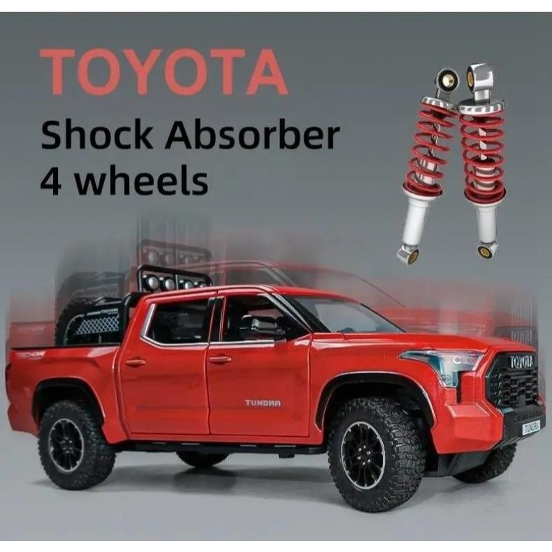 1/24 TOYOTA Tundra TRD Pickup Truck Off-Road Diecast Alloy Miniature Toy Car Model Pull Back Sound Light Collection Gift for Boy