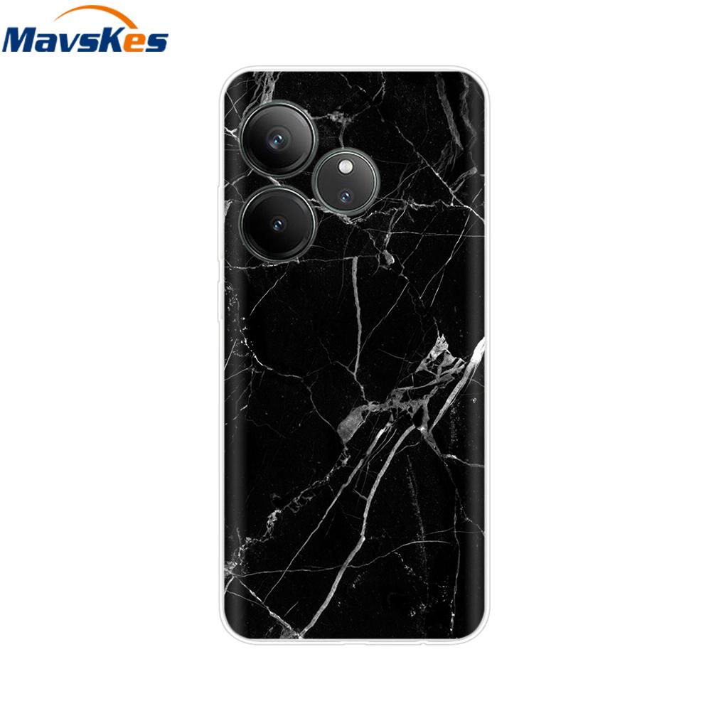 For Realme GT 6T Case Soft TPU Clear Painted Back Cover For Realme GT 6 Case GT6 6T Transparent Bumper RealmeGT6 Cute Protector