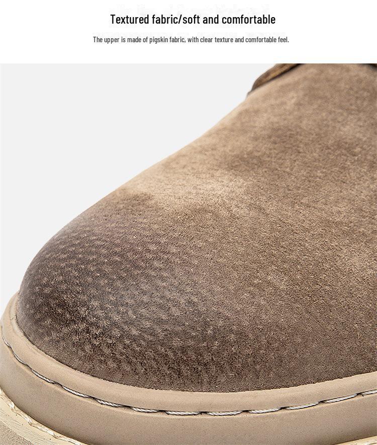 2022 Autumn Men’s Suede Martin Boots: British Style, Versatile Casual Mid-Top Shoes