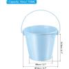 PATIKIL 4.7 Inch Colored Metal Buckets, 4 Pack Pencil Holder Buckets Round Metal Planter Pails Container with Handles for Classroom Crafts, Light
