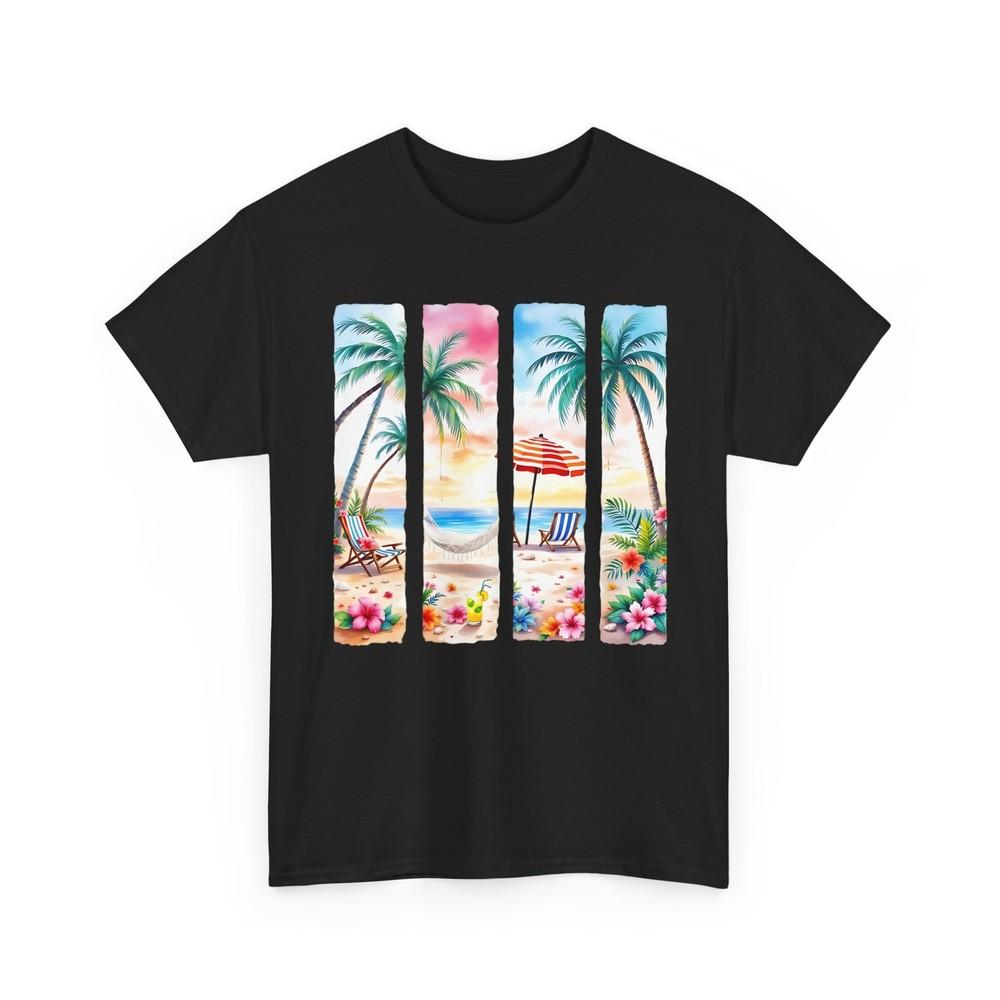 Beach Vibes T-Shirt | Summer Ocean Waves Tee | Beach Summer Brushstroke Clipart