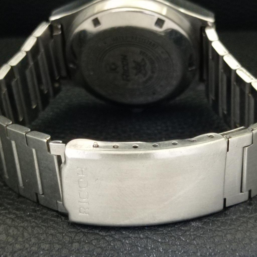 RICOH R31 AUTOMATIC VINTAGE JAPAN MENS SILVER COLOR DIAL WATCH a701925-5 R207-a701925