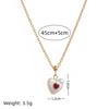 Niche Women'S Pearl Love Pendant Necklace Colored Zircon Temperament Diamond-Set Heart-Shaped Cold Wind