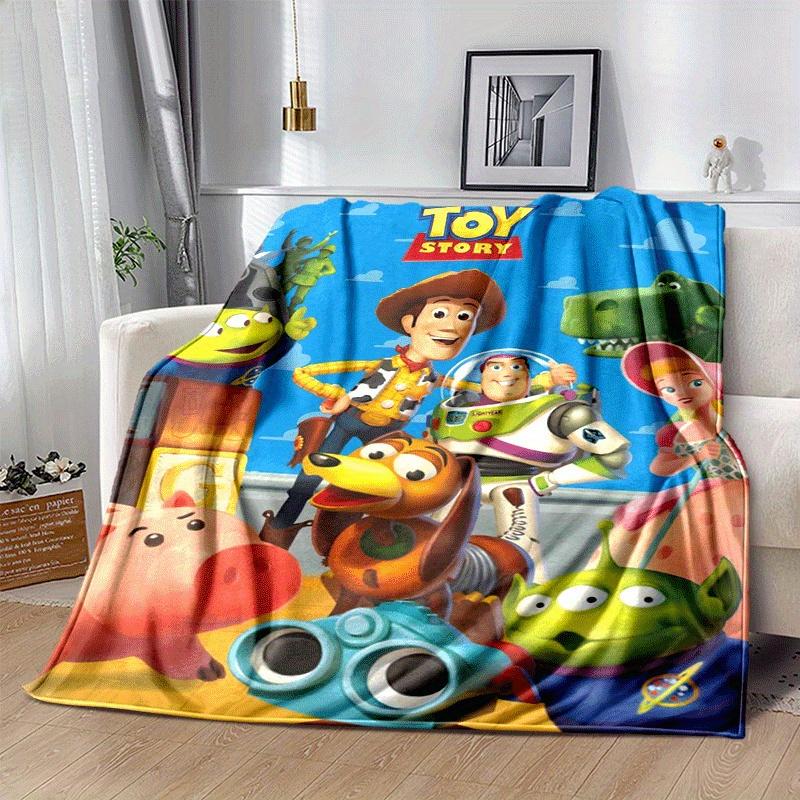 1pc Toy Story Printing Blanket - Soft, All-Season Throw for Office Blanket, | Personalized Gift with Adorable Cartoon Design