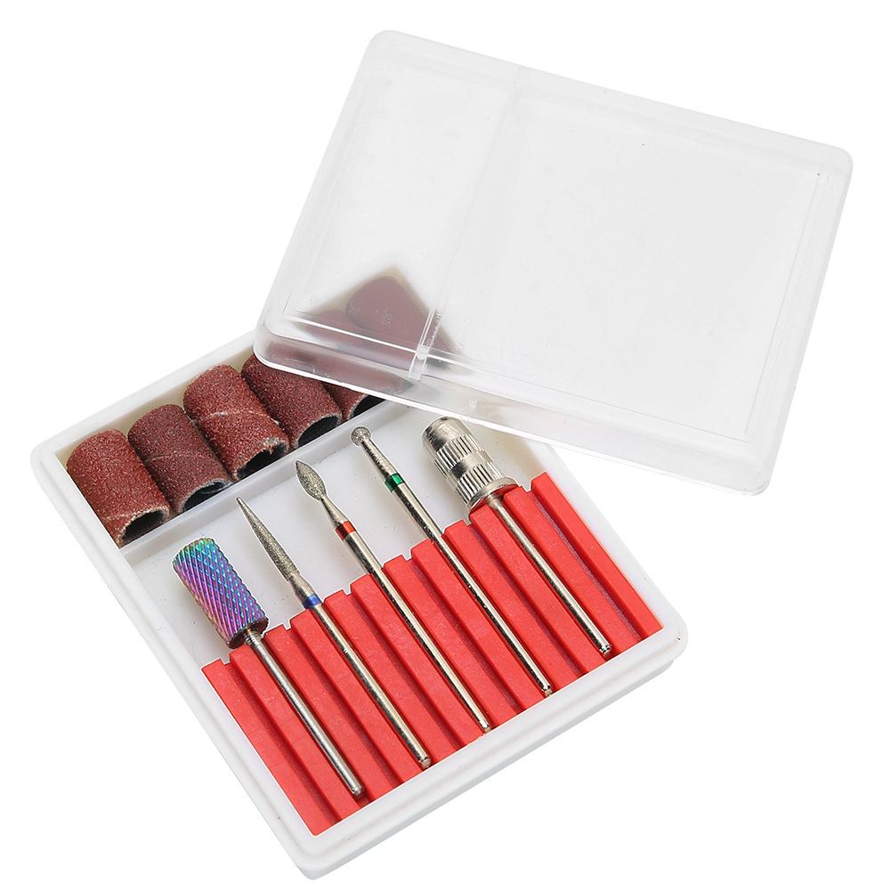 

5 шт., шлифовальные головки для дизайна ногтей, набор сверл для удаления омертвевшей кожи, шлифовальные насадки для полировки ногтей