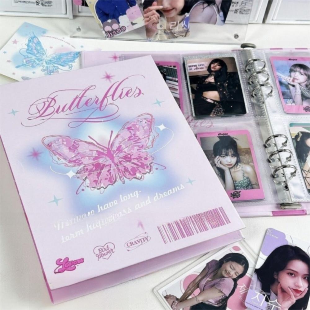 Butterfly Binder Photo Album A5 Collect Album Kpop Idol Photocard Holder  Photo Card Supplies