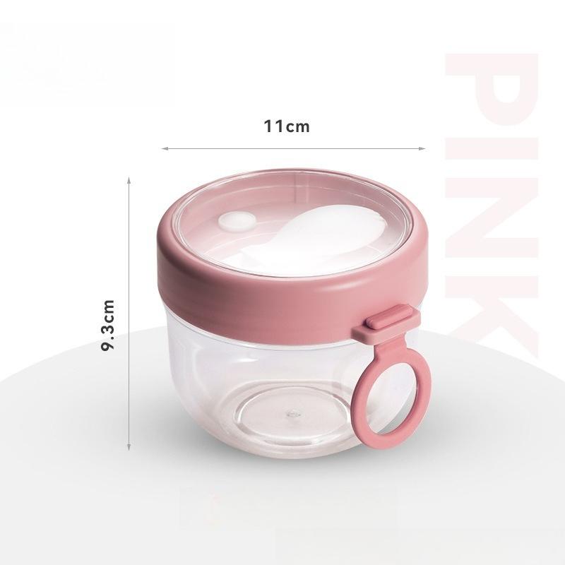 Leakproof Overnight Oat Containers with Lids and Spoons Cereal Cups Yogurt Breakfast On the Go Cups Oatmeal Jars