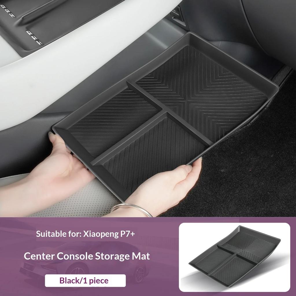 For Xpeng P7 PLUS 2024 2025 2026 Xiaopeng Center Console Armrest Lower Layer Organizer Tray Interior Accessories Storage Box
