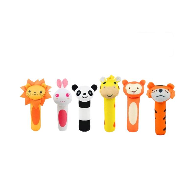 Panda Plush Baby Rattle & Pacifier Toy for Early Education