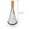 Cheese Grater with Handle - 8 Inch Stainless Steel Cone Grater for Parmesan Cheese, Vegetables, Ginger, and Chocolate