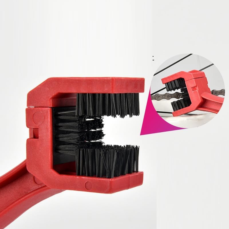 Chain Brush, Set of 2, 3-sided Brush, Car Wash, Cleaning Bra, Drive Chain Bra,