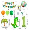 Dinosaur Theme Birthday Flag Green Dinosaur Aluminum Film Balloon Children'S Birthday Party Balloon Decoration