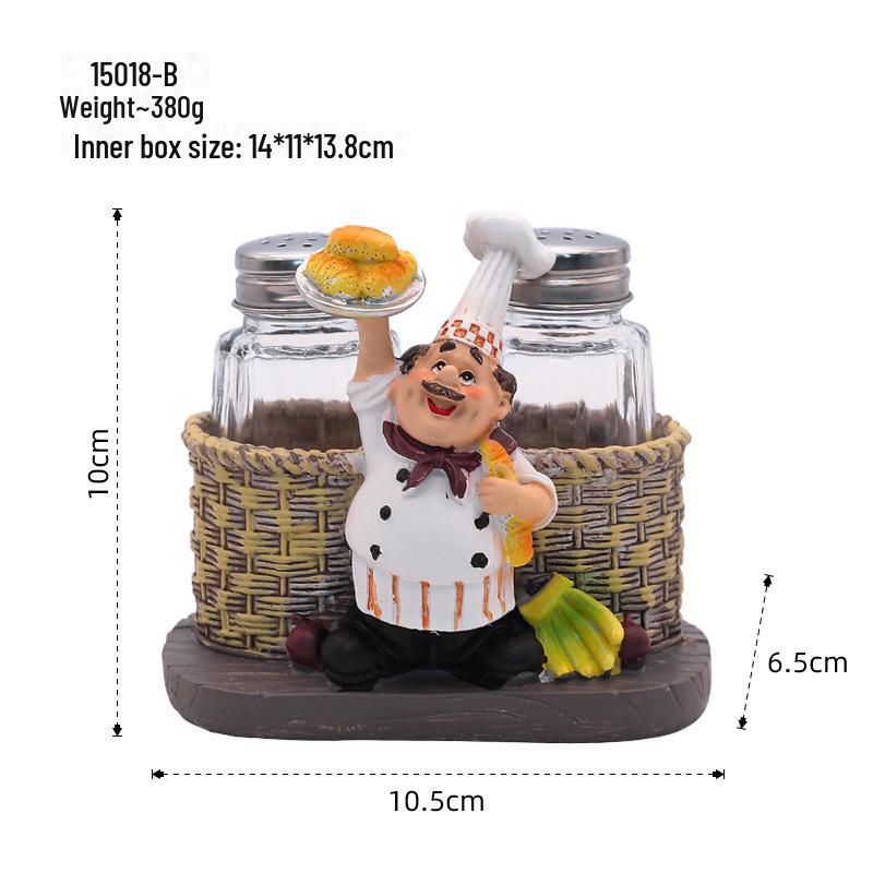 

Креативный шеф-повар, украшение из смолы, бутылка для перца E12-15018-B