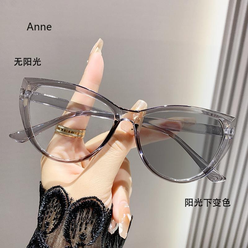 Óculos de Miopia Fotocromáticos Femininos Olho de Gato Acabados Vintage Masculinos para Exterior com Mudança de Cor Dioptria 0-1.0-1.5-4.0