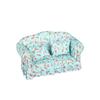 1 Set 1:12 Dollhouse Furniture Double Sitting Sofa With Pillow Kit Doll House Simulation Miniature Living Room Kids Pretend Play
