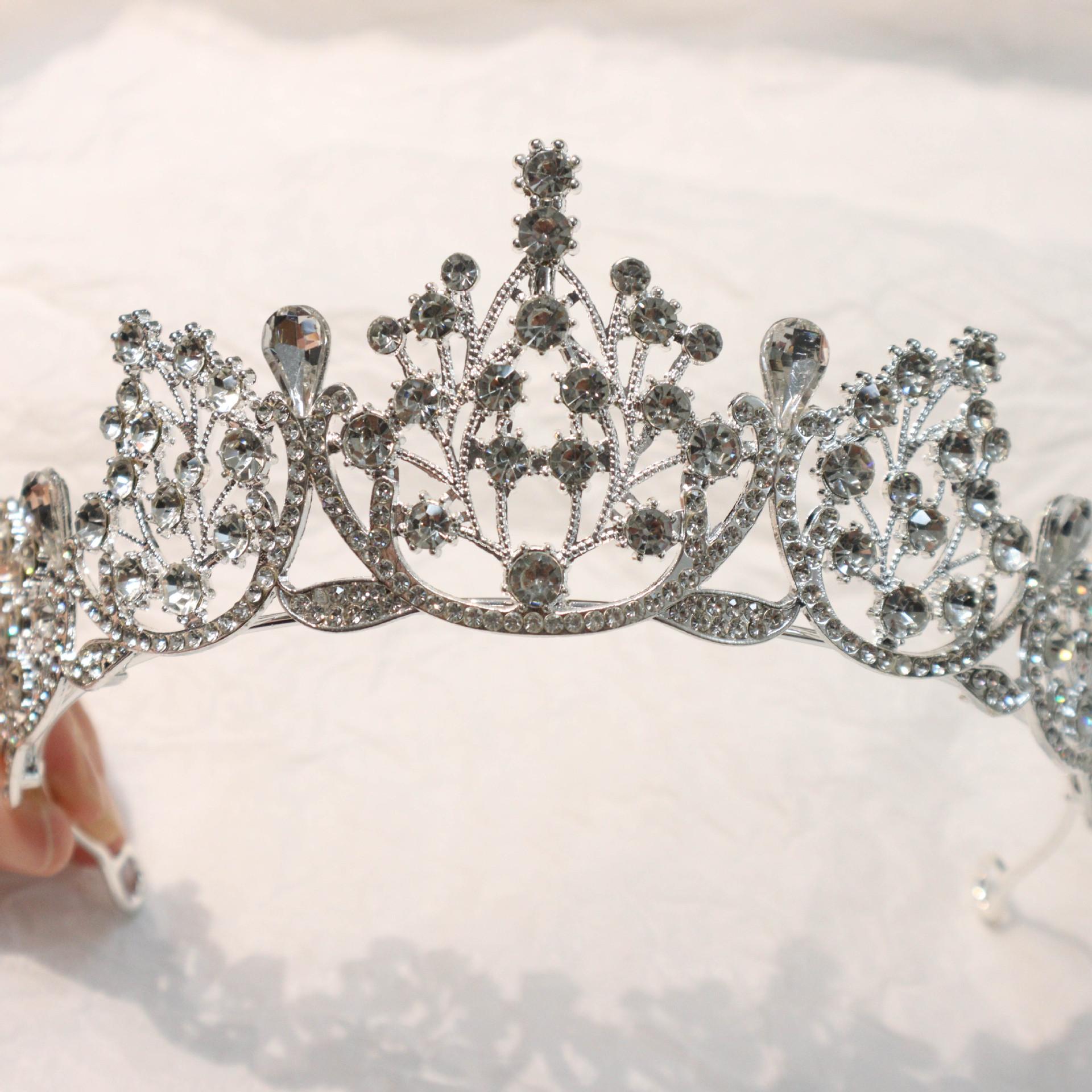 

Bride s Crown Headwear Princess Rhinestone Headband Model Catwalk Performance Crown Girl s Birthday Dress Updo Accessory