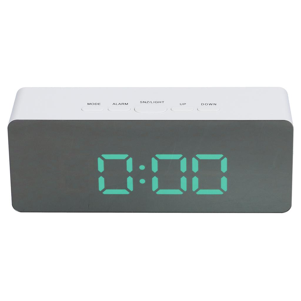 LED Spiegel Wecker Digitaluhr mit Schlummermodus für Schlafzimmer Wohnzimmer Home Office Dekoration