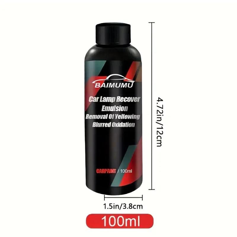 3.38 Oz Car Headlight Repair Kit - Clear Coat To Repair Oxidation, Yellowing and Scratches