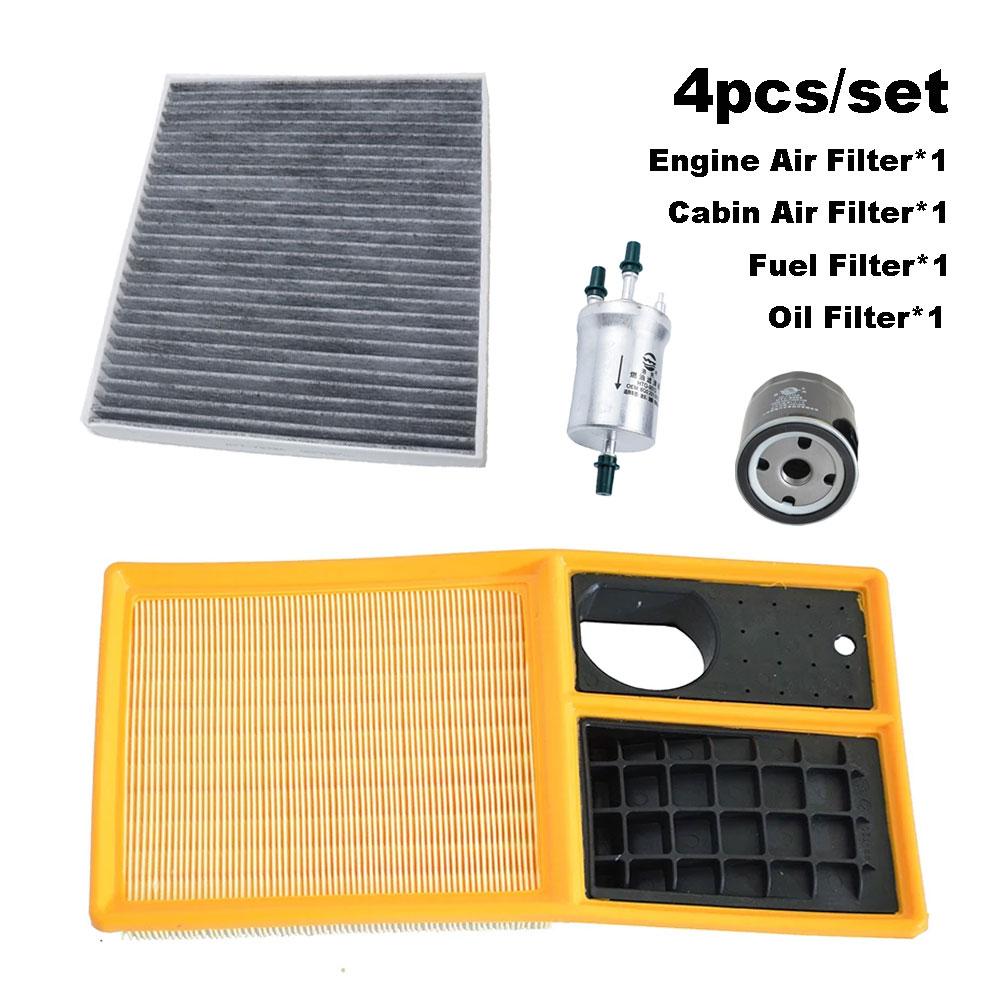 Filter Set For VW POLO V 6R1 2009 SEAT IBIZA 6J SKODA FABIA 542 545 1400cc Engine Interior Cabin Air Oil Filter Kit Accessories