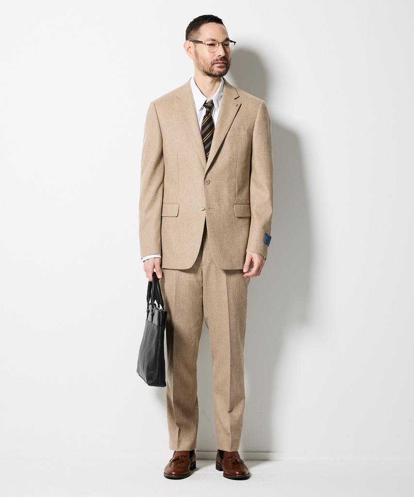 STCO Italy Guabello 100% Wool Ribbed Formal Jacket_Beige (Classic Fit)_Ssjvd95Csd