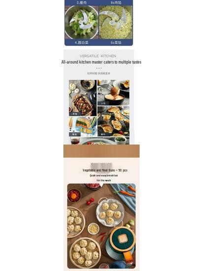 Electric 304 Stainless Steel Meat Grinder & Multifunction Kitchen Machine for Dough, Garlic Paste, and Vegetable Chopping.