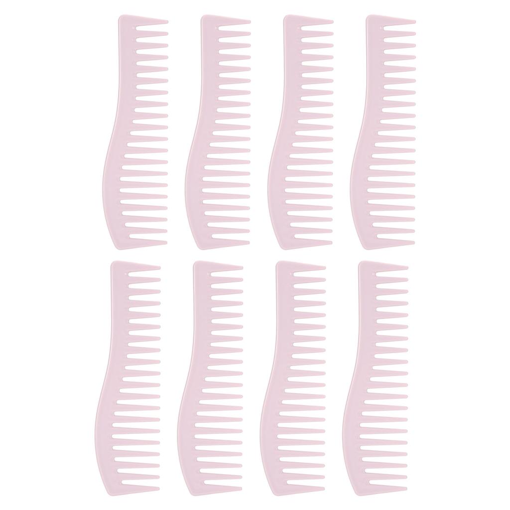 8pcs Wide Tooth Comb ABS Hair Detangling Comb Portable Compact No Handle Shampoo Styling Comb for Ho