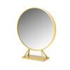 Nordic LED Makeup Mirror 3 Color Variable Light Smart Gold Metal Frame Round Desktop Dresser  Decorative  50cm MJ