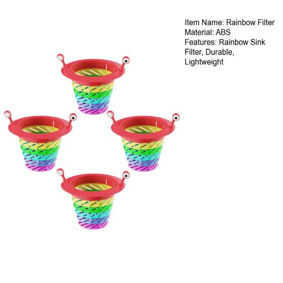 Rainbow Sink Strainer Expandable Capacity Basket Prevents Clogs And Odors Food Waste Collector for Kitchen