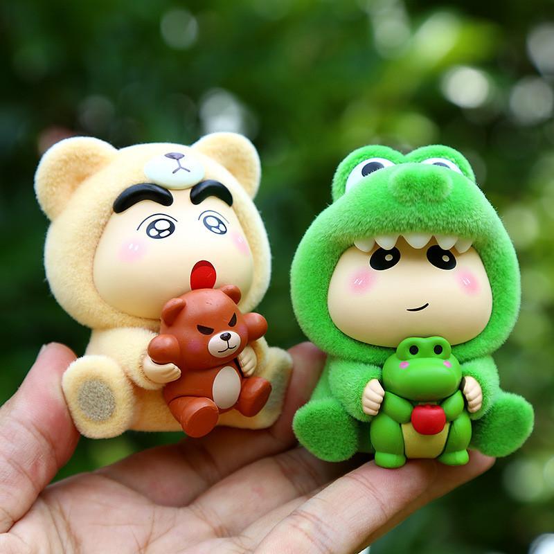 Shinchan Models Crayon Pvc Toys Ornaments For Kids Visual Skills Development