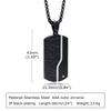 Necklace For Men Stainless Steel Zircon Inlay Geometric Pendant Black Necklace Metal No Fade Anti Rust Fashion Design Jewelry