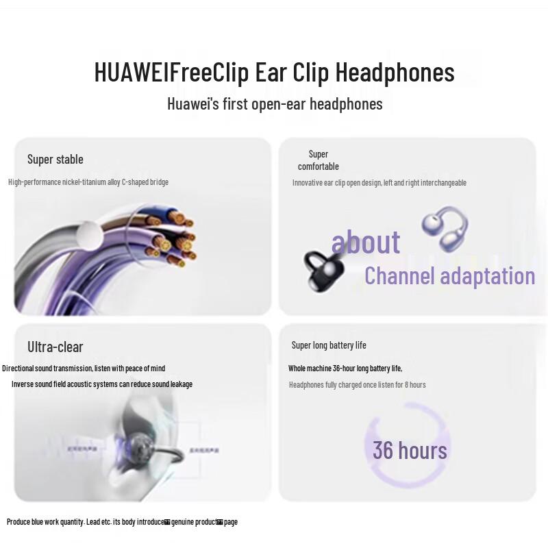 Huawei FreeClip Open-ear Wireless Bluetooth Earbuds