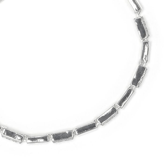 Bracelet - LUXENTER - Tavli - Cubic Zirconia - Rhodium-plated Finish 925 Sterling Silver - 18 Cm