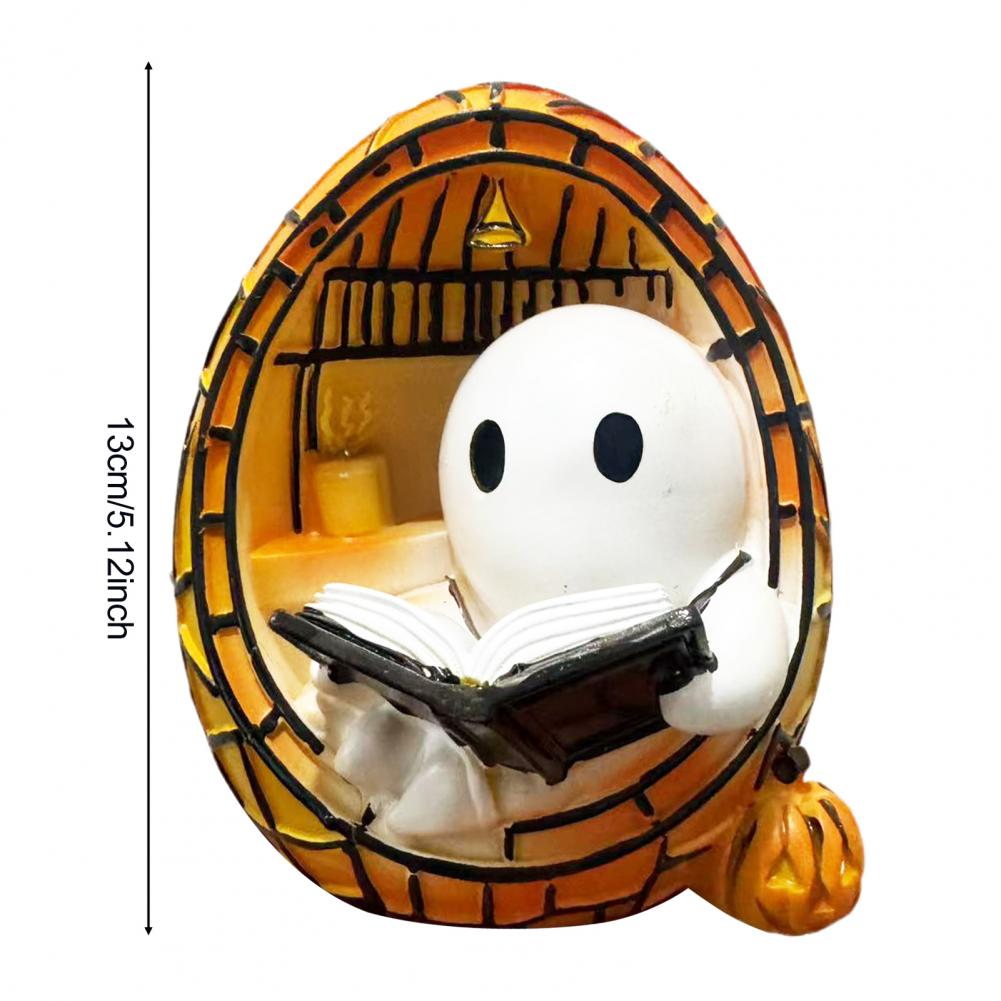 Ghost Night Light for Halloween Haunted House Ghost Ornament Tabletop Lamp for Halloween Party or Bedroom Decor