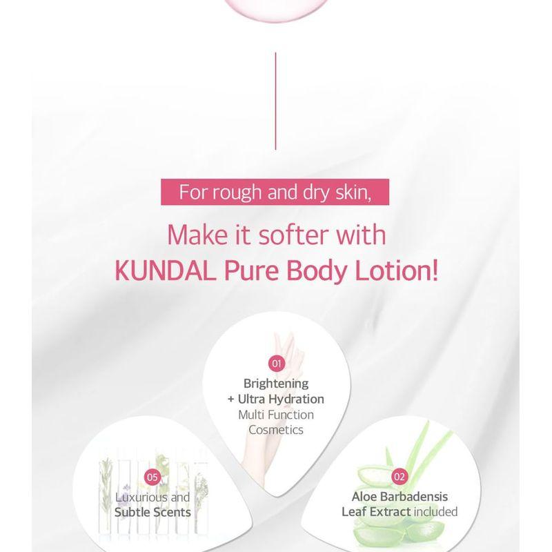 KUNDAL Loção Corporal Hidratante Refrescante Pura Natural de Mel e Macadâmia - 7 Tipos