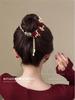 1Pcs Fashion Camellia Horsetail Buckle Tassel Hair Clips For Women Hair Accessories
